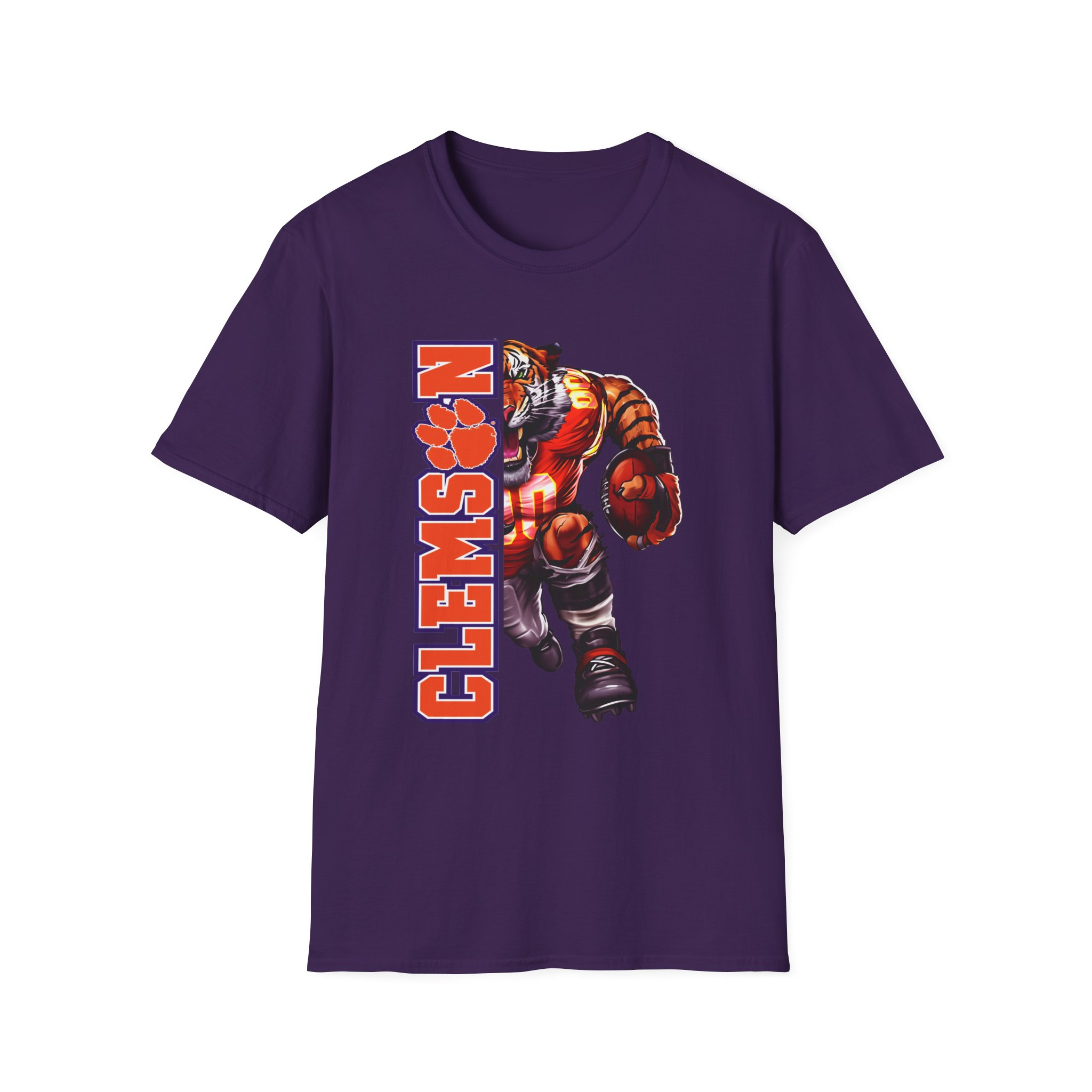 Clemson Tiger T-Shirt, College Football Fan Shirt, Unisex Soft Style Tee