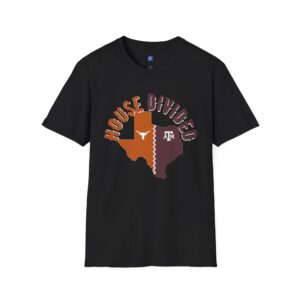 House Divided Football Unisex Softstyle T-Shirt - Custom House Divided - Personalized And Custom Football Fans